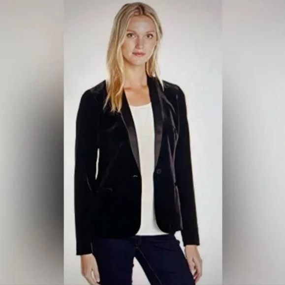 NEW BAILEY 44 Michele Velvet Blazer Jacket Black Medium NWOT - Picture 5 of 5